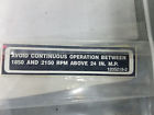 1205218-2 Cessna Nos Pn Placard