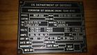 73-0506-12 30554 Us Department Of Defense Generator Set Gasoline Engine Plate