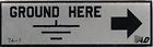 74-1 Wicks Aircraft Ground Here Aluminum Sticker