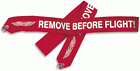 855734008644 Asa Remove Before Flight Banner High Visibility Red
