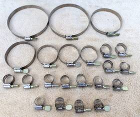 An737tw66 Aero-seal Mixed Lot Aircraft Hose Clamps By Of 22