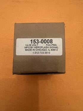 153-00008 Aeroflash 153-0008 Signal Strobe Flashtube 153-00008 Aeroflash 153-0008 Signal Strobe Flashtube