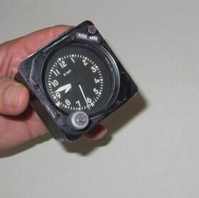8755-1138 Aerosonic Working 12 Hr 8 Day Mechanical Aircraft Clock P/n