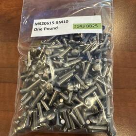Ms20615-5m10 Aerospace Rivet Quantity - One Pound Aeropace Co. New. T143 Bb25