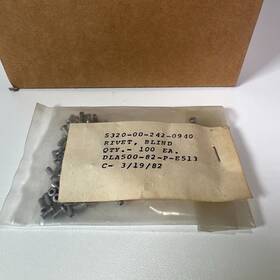 Dla500-82-p-e513 Agilent Technologies Inc. Rivet Blind 5320002420940 Military Aerospace Part Lot 100x