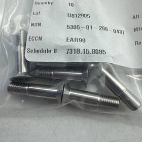 5305-01-260-0437 Air Industries Nas1580c4t10 10 Bolts 1/4-28 5/8 Inch Grip Aerospace