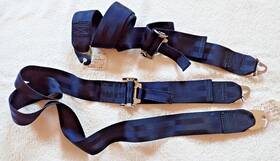 Agac54-04 Aircraft Belt 2 Adjustable Navy Blue Fixed Point Shoulder Harness Approx 67.5 Inch