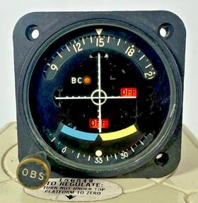 45010-2000 Aircraft Radio Control In-525b Used And Course Indicator Untested