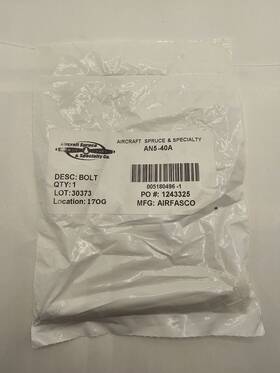 An5-40a Aircraft Spruce & Specialty Qty 4 And Undrilled Bolt