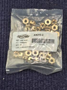 Aircraft Spruce & Specialty Co. An310-3 Qty 50 Castle Nut For Boeing Bacn10jd3