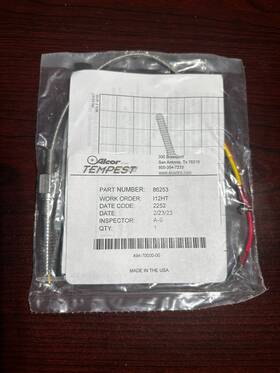 86253 Alcor Cht P/n Type K Probe Sensor Bayonet Style Faa-pma New Sealed
