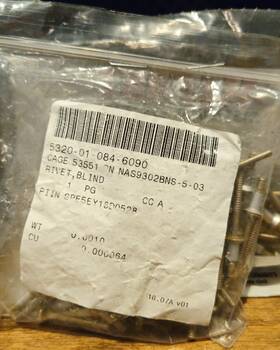 Nas93002bns-5-03 Allfast/ Cherry Max Aircraft Sheet Metal Rivets Lot Of 100 Pn Nas93002bns-5-3/ 3214 5-3