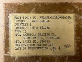 18140-01-324 American Manual Co. Seating Push-pull Cable P/n New
