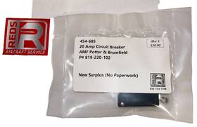 454-685 Amf Potter & Brumfield New 20 Amp Circuit Breaker