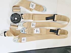 5053-1-011-8176 Amsafe Tan 4 Point Adjustable Seatbelt Harness P/n