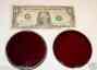 An3098-2 Lens 3-7 16 Flat 2 Lenses Military Light Red Glass Aircraft Vintage