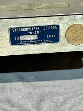 43380-0001 Arc 43380 M/n Sp-105b Cessna T337h Synchrophaser Volts 28