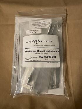 903-00007-01 Aspen Avionics Efd Recess Mount Installation Kit