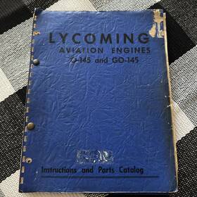 Go-145 Aviation Engines O-145 1945 Lycoming / Instruction And Parts Catalog