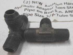 Ms20826-8 Aviation Hardware 2 An826-8 Hydraulic Adapter Tee Steel Fittings 3/8 Pipe 1/2 Tube