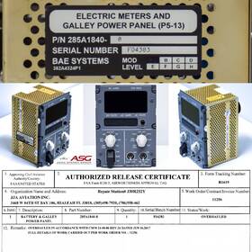 285a1840-8 Bae Systems Battery And Galley Power Panel Unit Aircraft Boeing 737