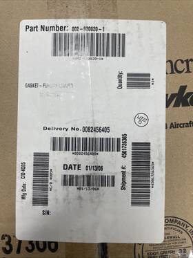 002-920020-1 Beechcraft Gasket-fuel Cell Cover P/n New Surplus