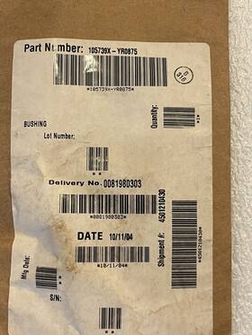 105739x-yr0875 Beechcraft Bushing Pn New Condition