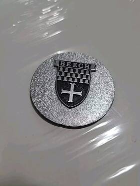 50-384090 Beechcraft 50-384 Control Wheel Emblem Only- Yoke Cover Plate Very Nice 50-384090 Beechcraft 50-384 Control Wheel Emblem Only- Yoke Cover Plate Very Nice