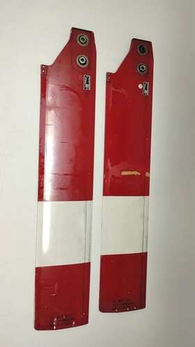Ga345-1 Bell Helicopter 206 Co. Tail Rotor Blade Set Red And White