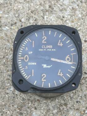 1648-6y-b6-3 Bendix Aircraft Rate Of Climb Indicator U.s. Military Type