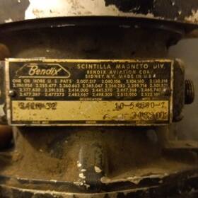 10-54690-2 Bendix S4ln32 Scintilla Magnito. Type S4ln-32. Serial 348201.