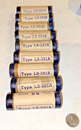 Ls-321a Bg Lot Of 9 Type Spark Plugs Sealed Nos Military Aircraftpratt Whitney
