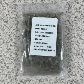 Bacs12gu3k9 Boeing Air Industries Screws Hex Head With Cross Recess Titanium 100ct