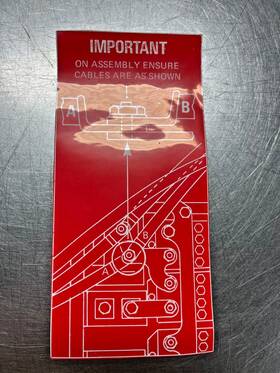 1379340l55 British Aero Aerospace Label Decal Important Ensure Cables Are As Shown