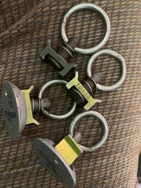 20050 Brownline Grumman Aircraft Lot Of 2 Faa-pma Base With 4 Quick Release Anchors