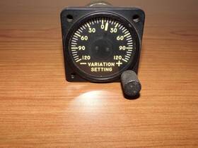 7400-1a-1-a2 Buaer Us Navy Autopilot Variation Setting Gauge