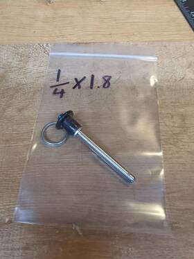 Ms17984c418 Carrlane 1/4 Inch X 1.8 Grip Stainless Steel Ball Lock Quick Release Pin Button