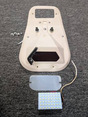 0710103-5 Cessna 182b Dome Light Cover Red/white Lens Switch And