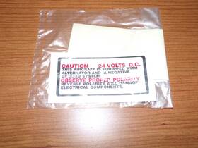1205024-2 Cessna Electrical 24 Volts Placard