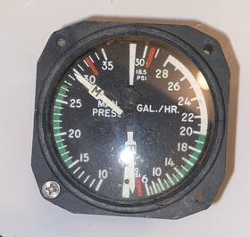 5p-3951-3-ces Cessna 35-380054-3 Beechcraft F33a Fuel Pressure Manifold Indicator