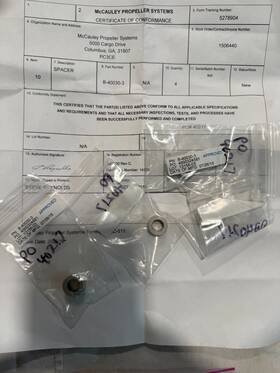 B-40030-3 Cessna New Spacer With Mfg Certs P/n Sold Each