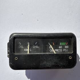 C669560-01001 Cessna Rochester Cluster Amps / Oil Pressure Gauge P/n C669560-0101