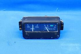 C669560-0103 Cessna Used Ammeter/oil Pressure Instrument Cluster Core Pn 20893