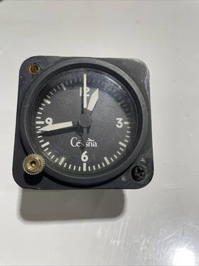 Ca-6734 Cessna Vintage Panel Mount Clock / Indicator Untested