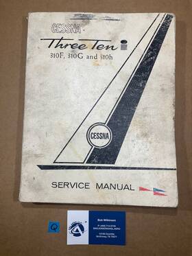 D-216-13 Cessna Service Manual Three Ten - 310f 310 G 310h November 1 1963