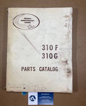 P-247-12 Cessna Parts Catalog Anniversary Model 310f And 310g December 30 1961