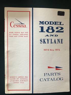 P537-12 Cessna 182 Skylane Parts Manual 1974 Thru 1976 Issued October 1975