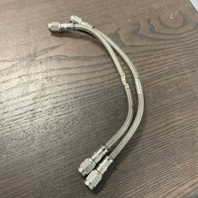 S1167 Cessna 172n Set Of Braided Brake Line Hoses Cylinder To Elbow