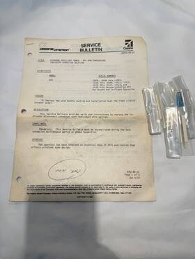 Sb650-49-12 Cessna New Citation Service Bulletin With Parts P/n