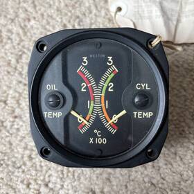 Ch34439 Champion Weston 827 Dual Temp Indicator Thermometer Thermocouple Type 29 Y1 -nos Ch34439 Champion Weston 827 Dual Temp Indicator Thermometer Thermocouple Type 29 Y1 -nos